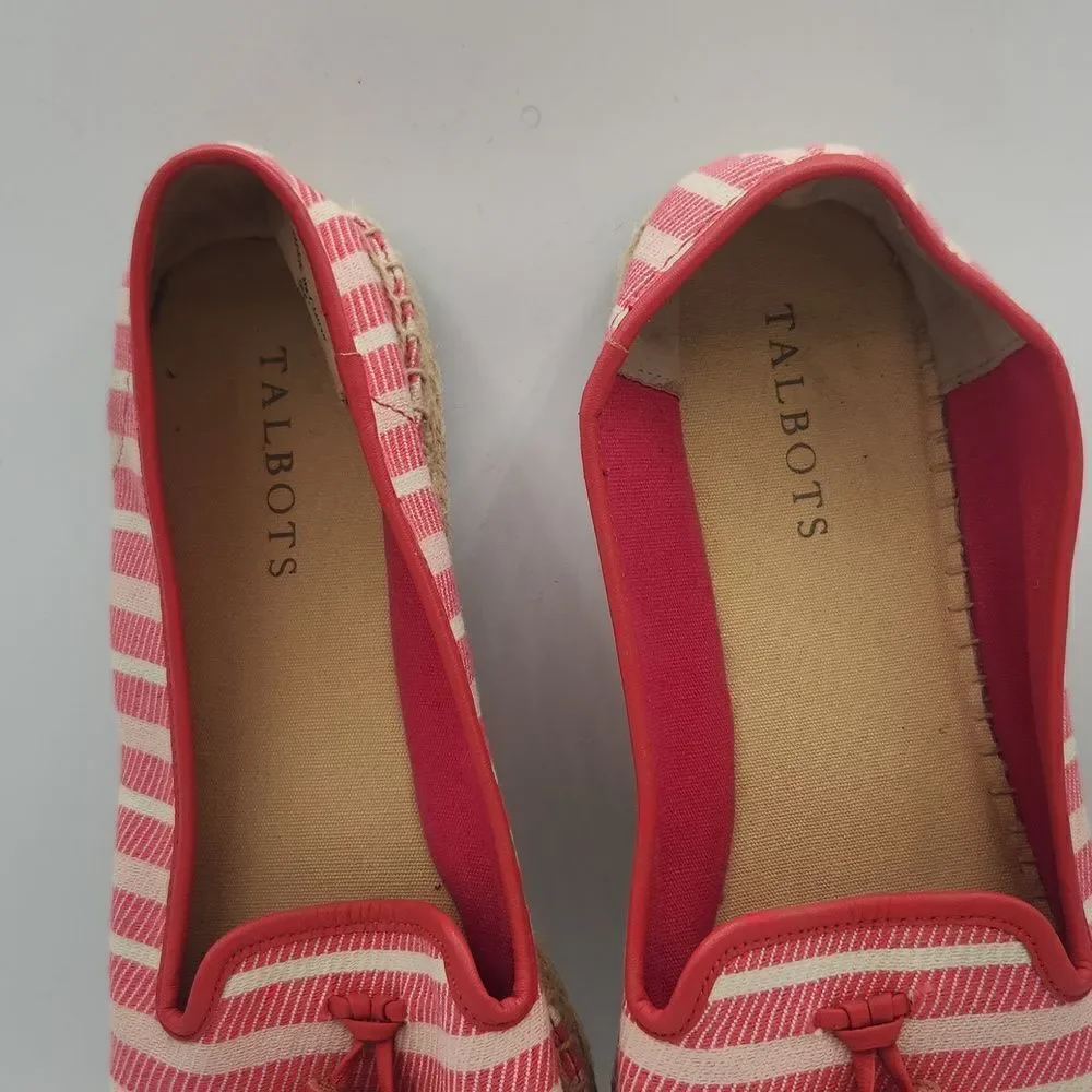 Talbots Casual Catus Rose Espadrilles with Leather Tassels Women’s 9M